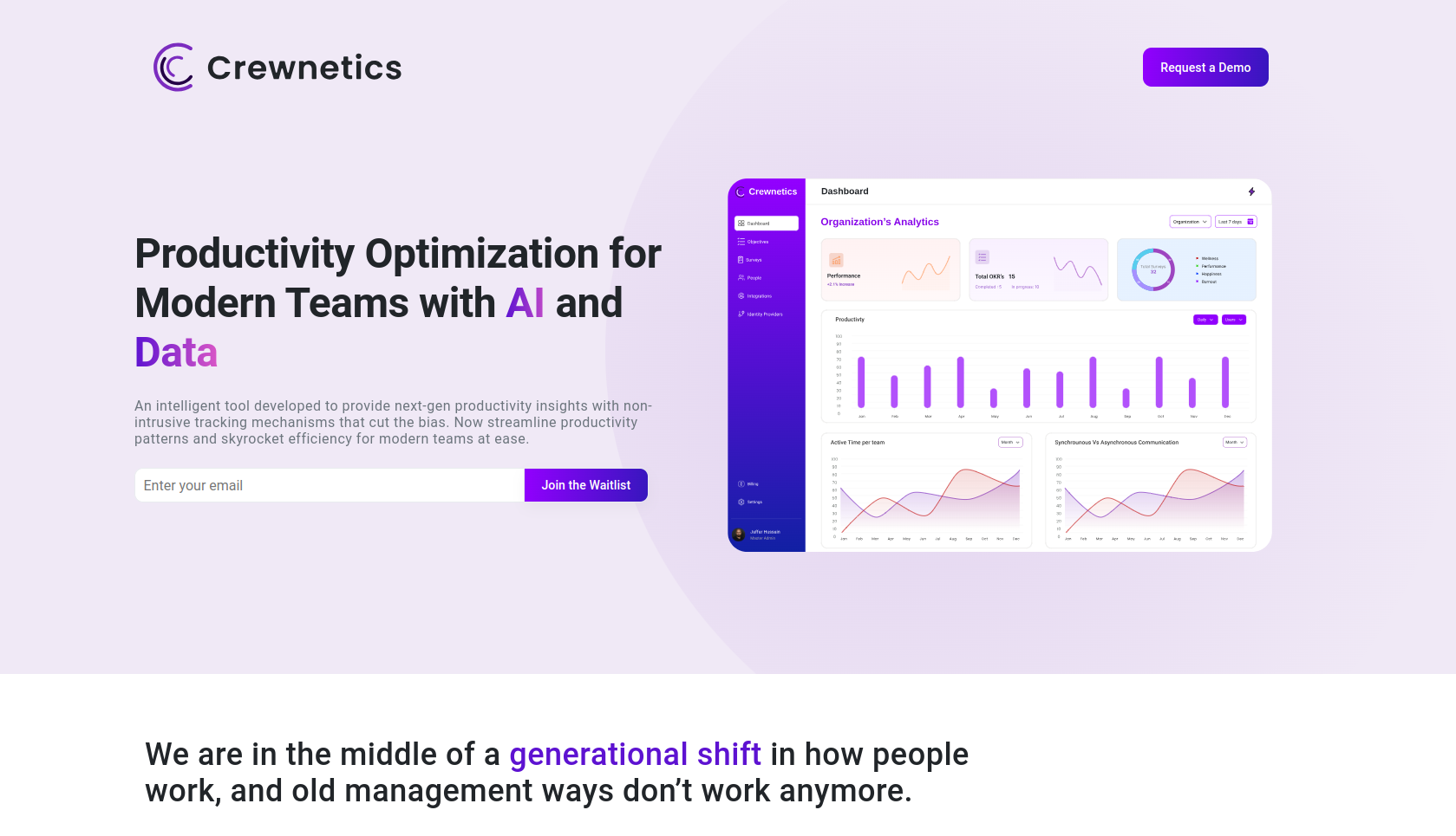 Crewnetics – Productivity Insights Tool